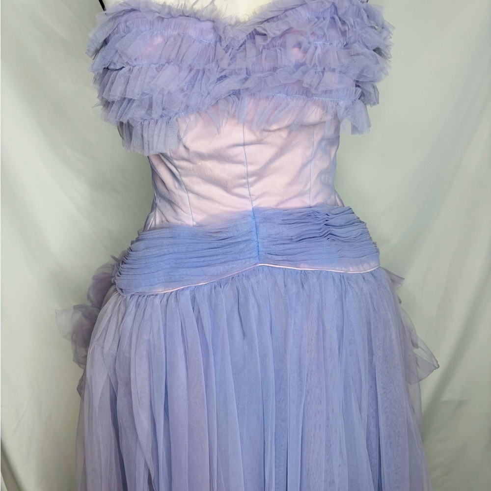 Vintage 1950’s Clifton Wilhite Cupcake Tulle Prom/ Evening Dress - Picture 3 of 13